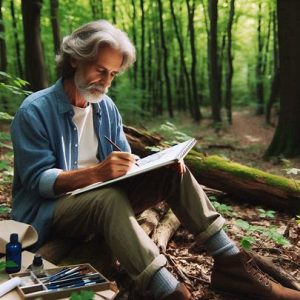 an artist in nature